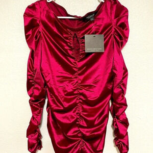 Marc NY Lovecore Royalcore ruched top NWT​​​